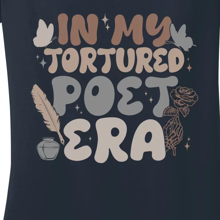 Retro In My Tortured Poet Era Women's V-Neck T-Shirt