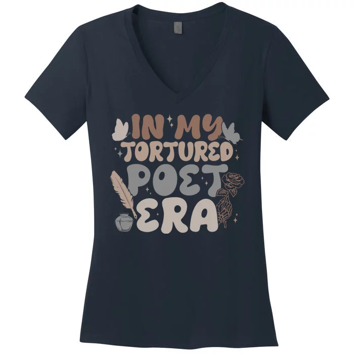 Retro In My Tortured Poet Era Women's V-Neck T-Shirt