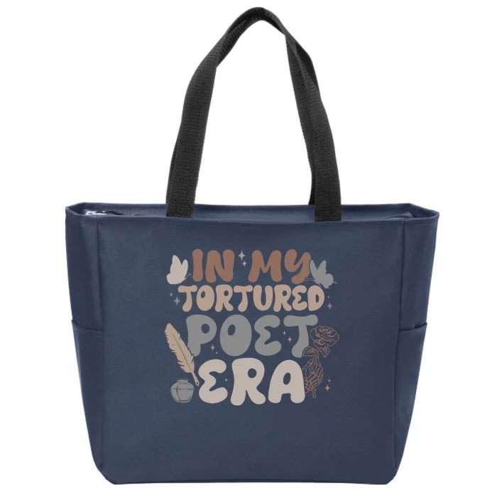 Retro In My Tortured Poet Era Zip Tote Bag