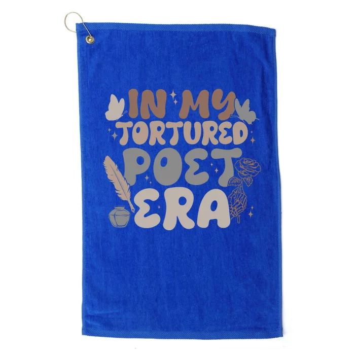 Retro In My Tortured Poet Era Platinum Collection Golf Towel