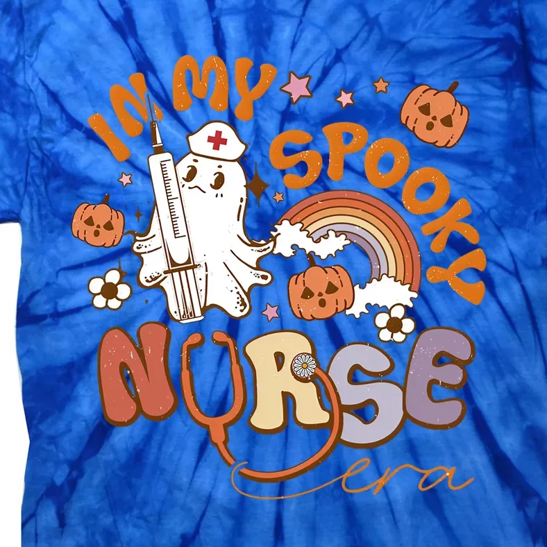 Retro In My Spooky Nurse Era Spooky Nurse Halloween Ghost Cute Gift Tie-Dye T-Shirt