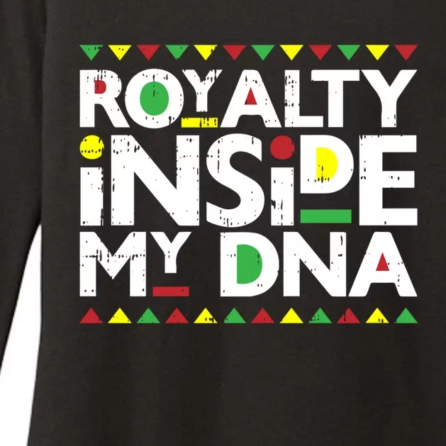 Royalty Inside My Dna Melanin Pride Black Lives Matter Funny Gift Meaningful Gif Womens CVC Long Sleeve Shirt