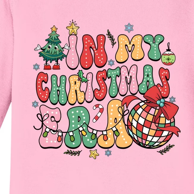 Retro In My Christmas Era Holiday Season Baby Long Sleeve Bodysuit