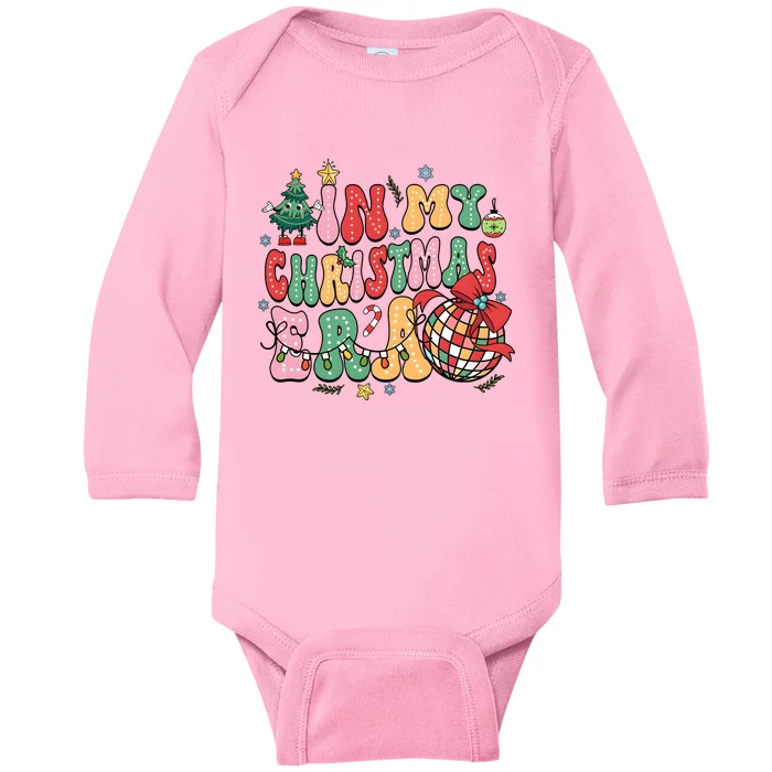 Retro In My Christmas Era Holiday Season Baby Long Sleeve Bodysuit