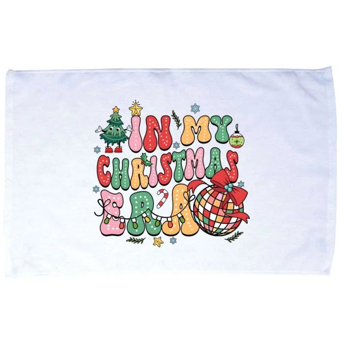 Retro In My Christmas Era Holiday Season Microfiber Hand Towel