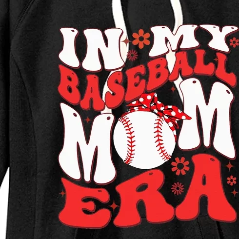 Retro In My Baseball Mom Era Mama Women's Fleece Hoodie