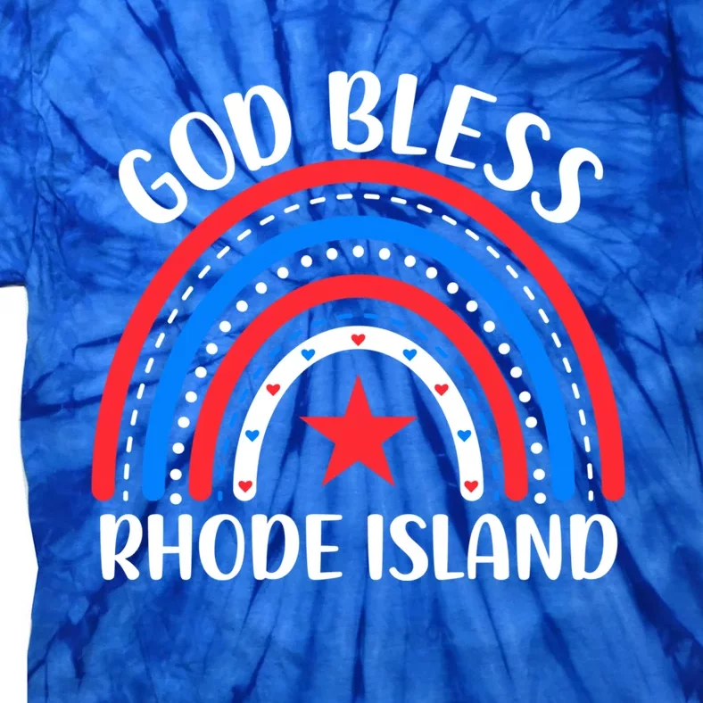 Rhode Island Meaningful Gift I Love Rhode Island Usa Gift Tie-Dye T-Shirt