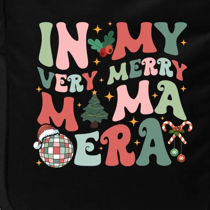 Retro In My Very Merry Mama Era Christmas Mama Disco Ball Impact Tech Backpack