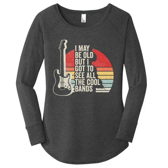 Retro I May Be Old But I Got To See All The Cool Bands Women's Perfect Tri Tunic Long Sleeve Shirt