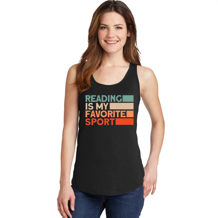 Reading Is My Favorite Sport Bookworm Ladies Essential Tank