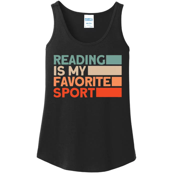 Reading Is My Favorite Sport Bookworm Ladies Essential Tank