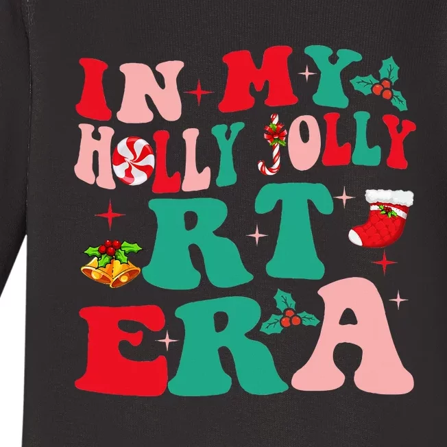 Retro In My HollyJolly RT Respiratory Therapy Era Christmas Baby Long Sleeve Bodysuit