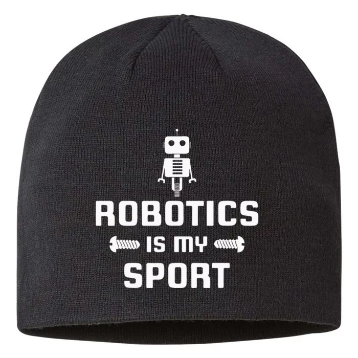 Robotics Is My Sport Robot Digital Funny Gift 8 1/2in Sustainable Knit Beanie