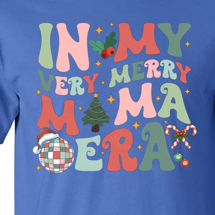 Retro In My Very Merry Mama Era Christmas Mama Disco Ball Gift Tall T-Shirt