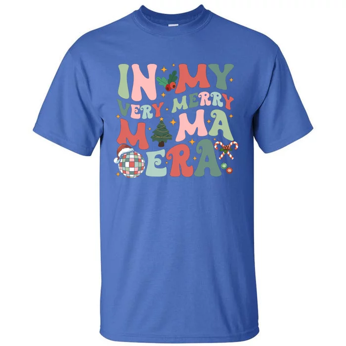 Retro In My Very Merry Mama Era Christmas Mama Disco Ball Gift Tall T-Shirt