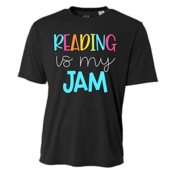 Reading Is My Jam Read Teacher Ela Teacher Cooling Performance Crew T-Shirt