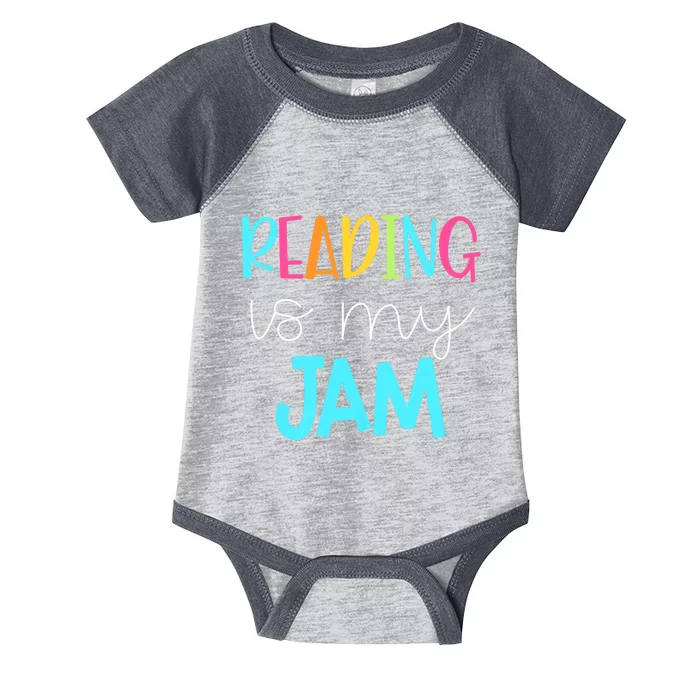 Reading Is My Jam Read Teacher Ela Teacher Infant Baby Jersey Bodysuit