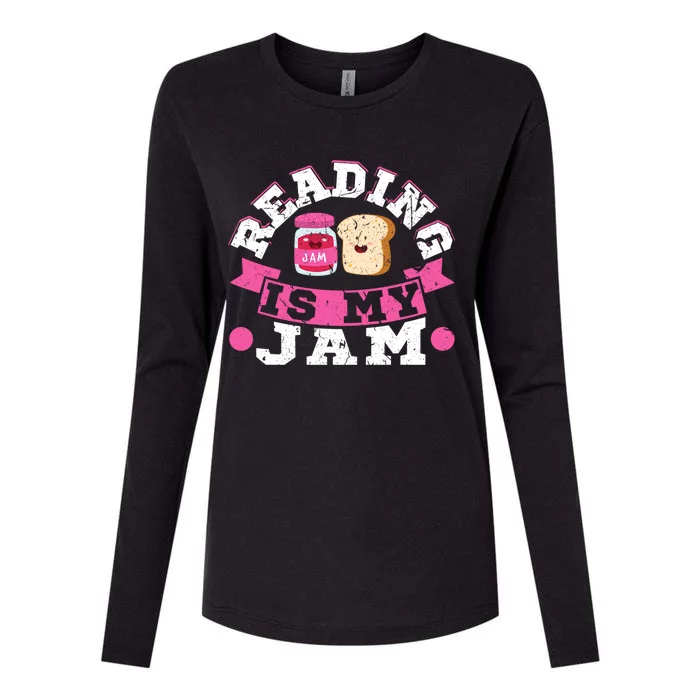 Reading Is My Jam Cool Fun Birthday Christmas Funny Gift Readers Gift Womens Cotton Relaxed Long Sleeve T-Shirt