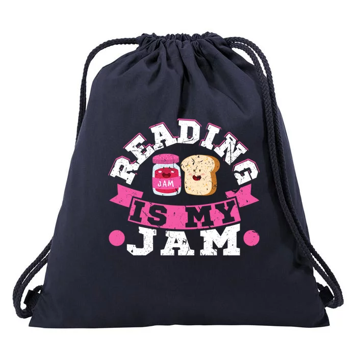 Reading Is My Jam Cool Fun Birthday Christmas Funny Gift Readers Gift Drawstring Bag