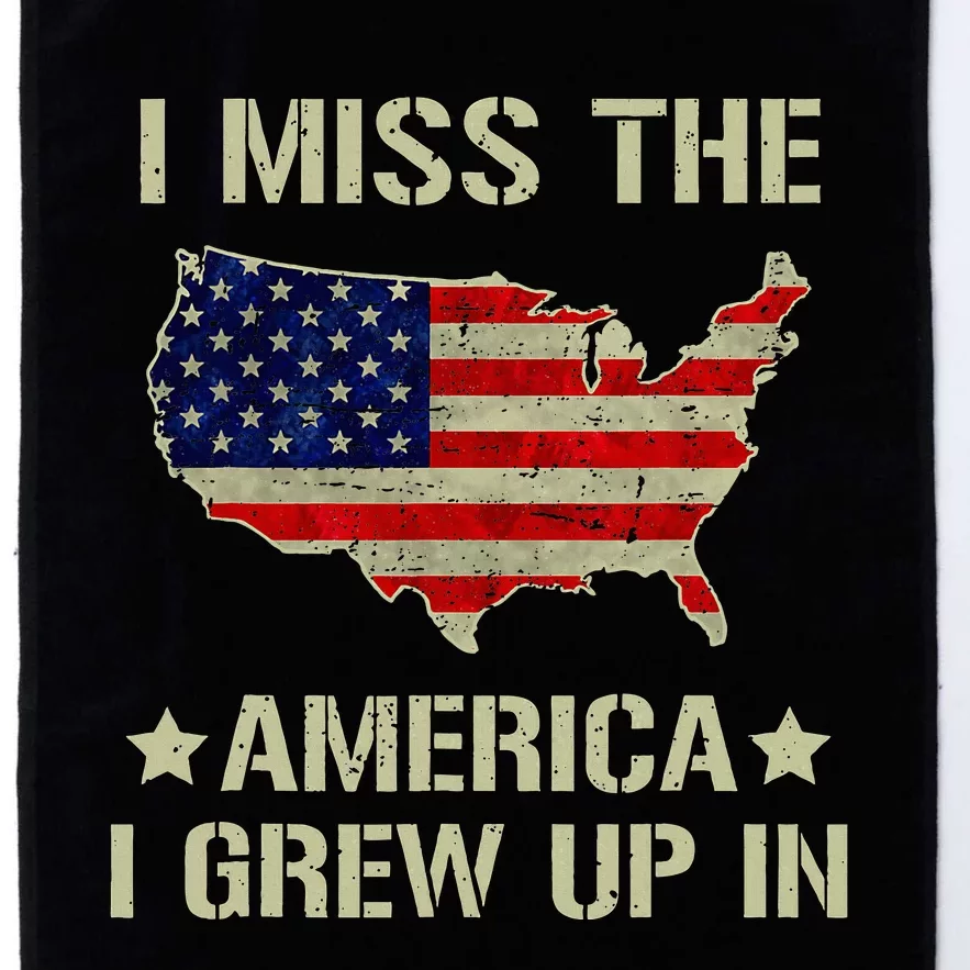 Retro I Miss The America I Grew Up In American Flag Platinum Collection Golf Towel