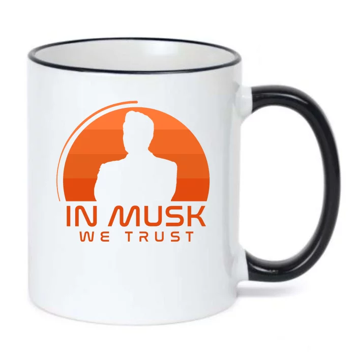 Retro In Musk We Trust Black Color Changing Mug