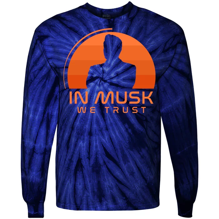 Retro In Musk We Trust Tie-Dye Long Sleeve Shirt