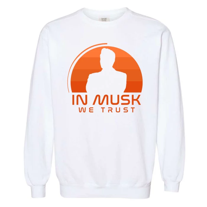 Retro In Musk We Trust Garment-Dyed Sweatshirt