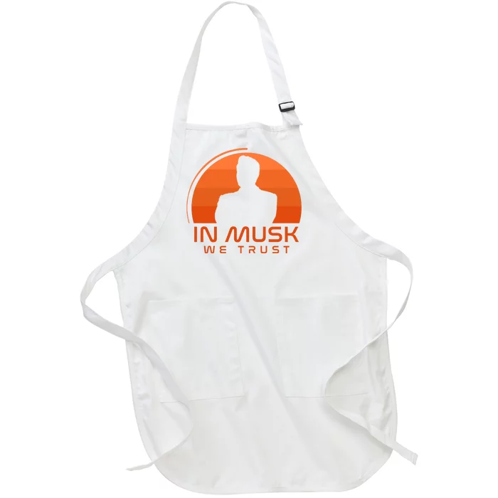 Retro In Musk We Trust Full-Length Apron With Pocket