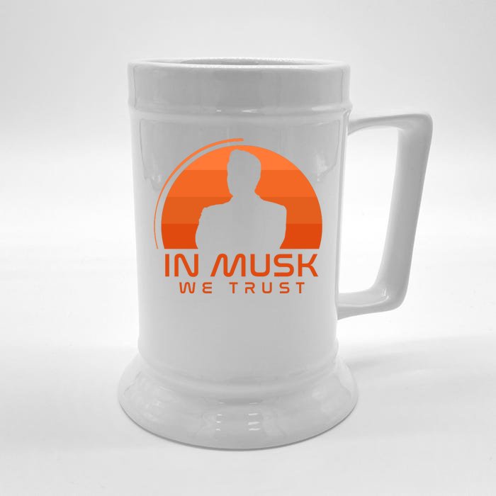 Retro In Musk We Trust Front & Back Beer Stein