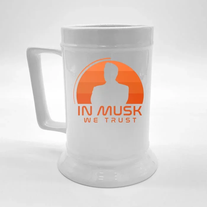 Retro In Musk We Trust Front & Back Beer Stein