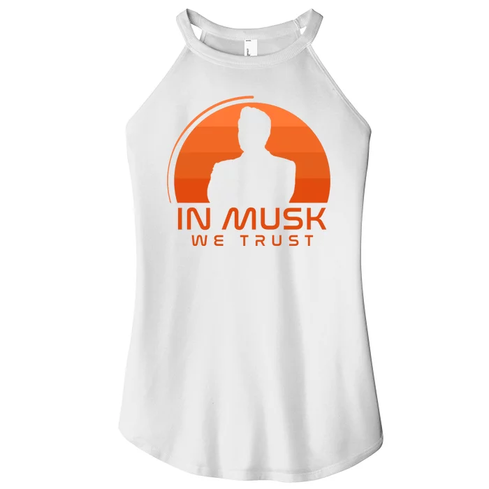 Retro In Musk We Trust Women’s Perfect Tri Rocker Tank