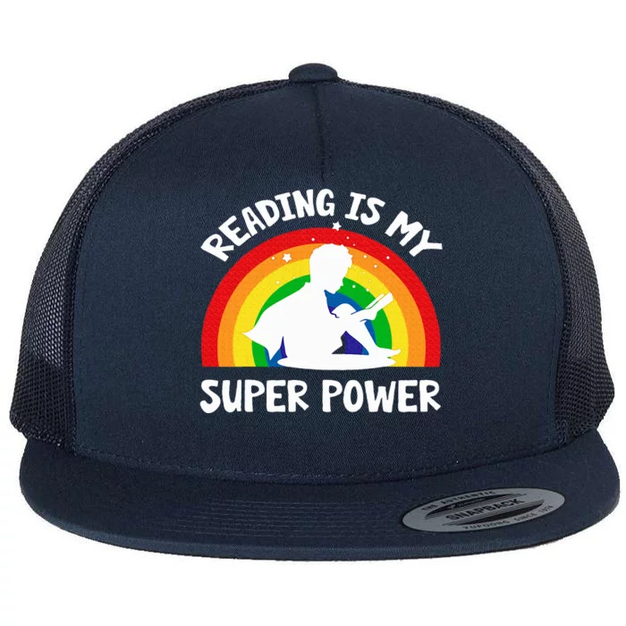 Reading Is My Superpower Book Flat Bill Trucker Hat