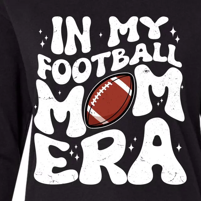 Retro In My Football Mom Era Womens Cotton Relaxed Long Sleeve T-Shirt