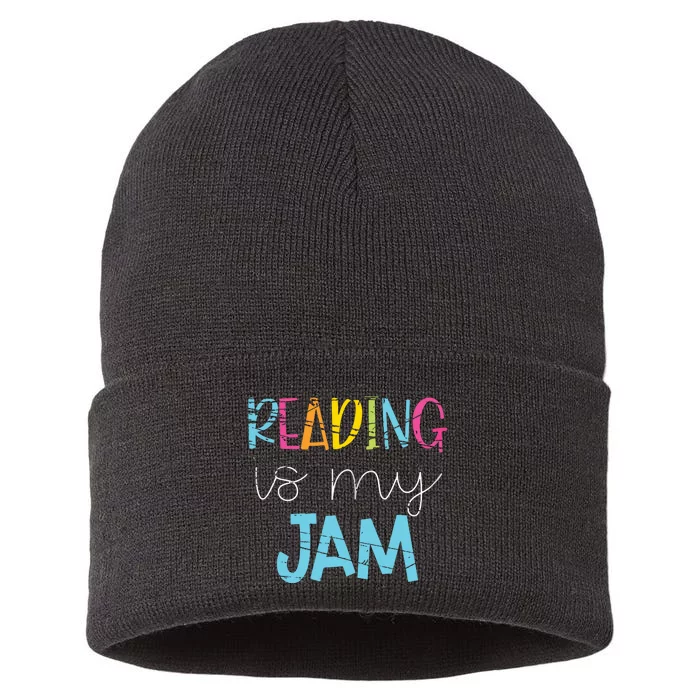 Reading Is My Jam Read Teacher ELA Teacher Sustainable Knit Beanie