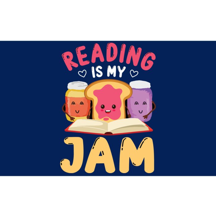 Reading Is My Jam Funny I Love To Read Books Gift Bumper Sticker