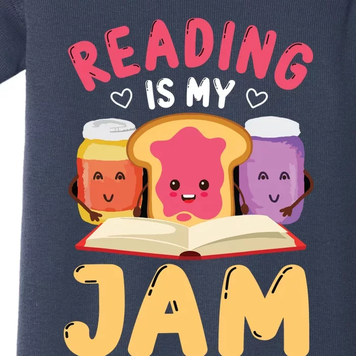 Reading Is My Jam Funny I Love To Read Books Gift Baby Bodysuit