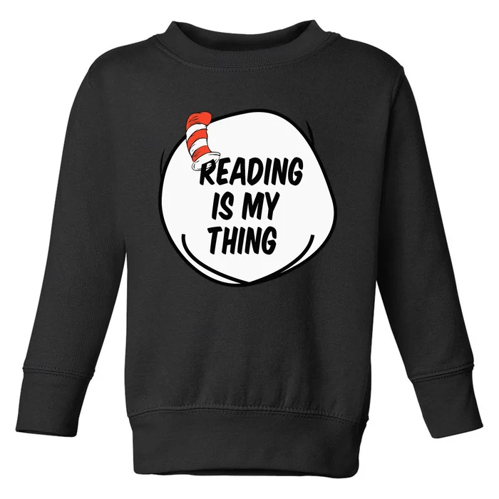 Reading is my Thing Funny Bookworm Reading book Lover Toddler Sweatshirt