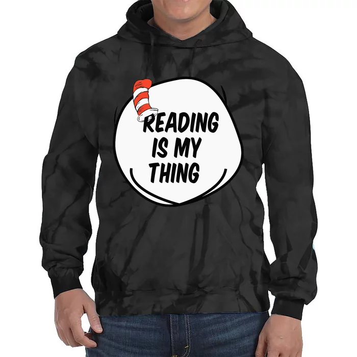 Reading is my Thing Funny Bookworm Reading book Lover Tie Dye Hoodie