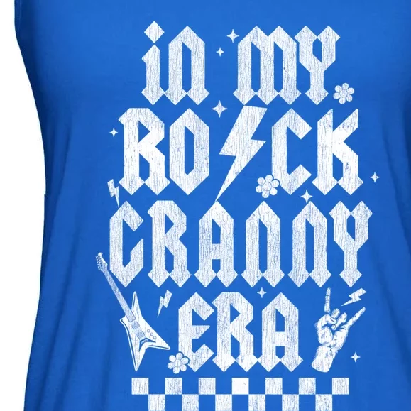 Retro In My Rock Granny Era Rock And Roll Music Guitar Gift Ladies Essential Flowy Tank