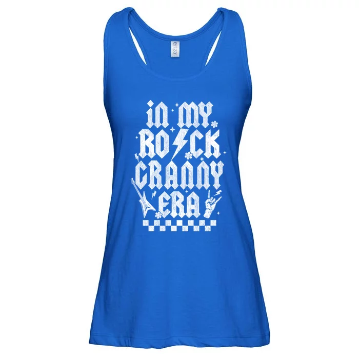 Retro In My Rock Granny Era Rock And Roll Music Guitar Gift Ladies Essential Flowy Tank