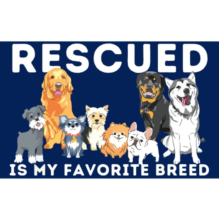 Rescued Is My Favorite Breed Animal Rescue Bumper Sticker