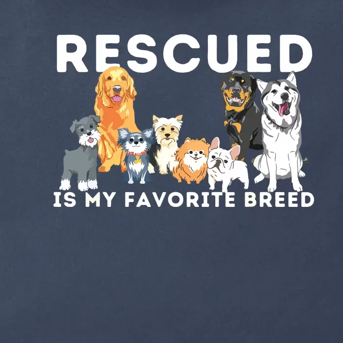 Rescued Is My Favorite Breed Animal Rescue Zip Tote Bag