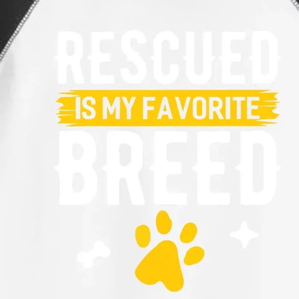 Rescued Is My Favorite Breed Funny Animal Rescue Foster Toddler Fine Jersey T-Shirt