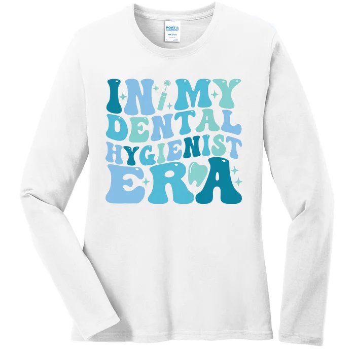 Retro In My Dental Hygienist Era Dentist Dental Student Ladies Long Sleeve Shirt