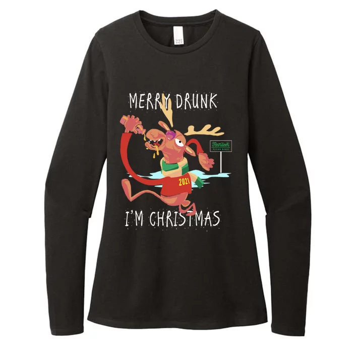 Reindeer Ing Merry Drunk IM Christmas Holiday Cheer Gift Womens CVC Long Sleeve Shirt