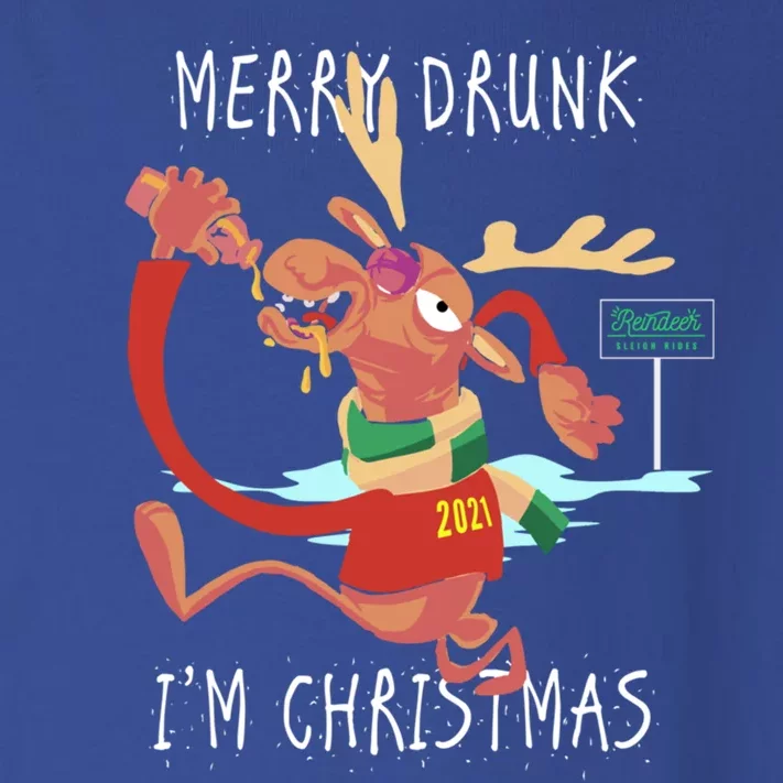 Reindeer Ing Merry Drunk IM Christmas Holiday Cheer Gift Toddler Long Sleeve Shirt