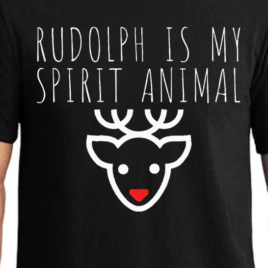 Rudolph Is My Spirit Animal Christmas Eve Pajama Set