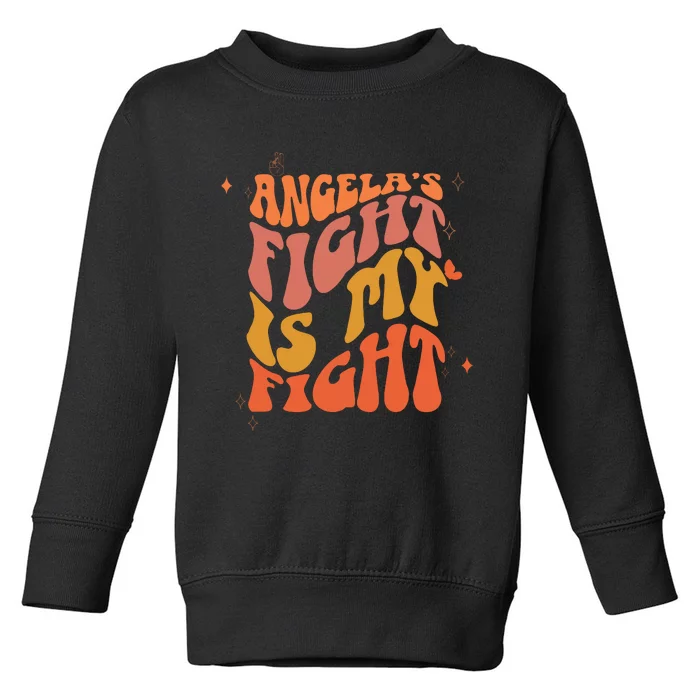 Ribbon In My Fighting Cancer Era Toddler Sweatshirt