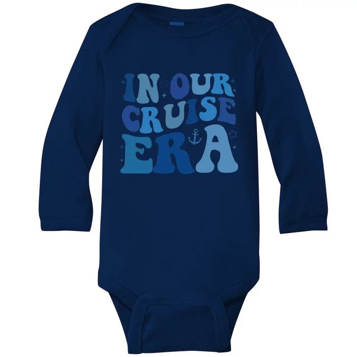 Retro In My Cruise Era Family Cruise Vacation Group Matching Baby Long Sleeve Bodysuit