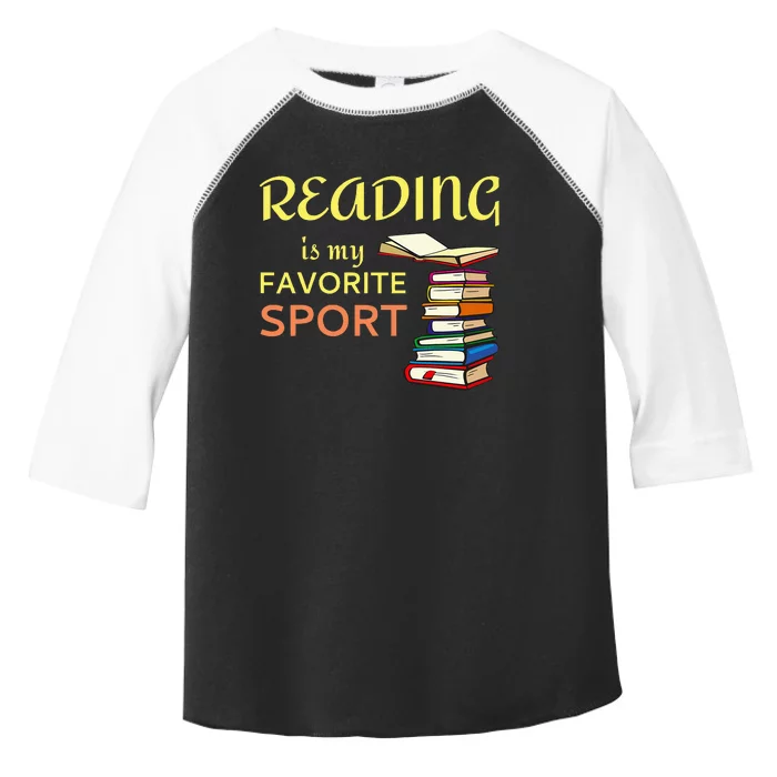 Reading Is My Favorite Sport For Book Lovers Toddler Fine Jersey T-Shirt